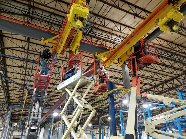 Ceiling Supported Monorail Systems | CraneWerks