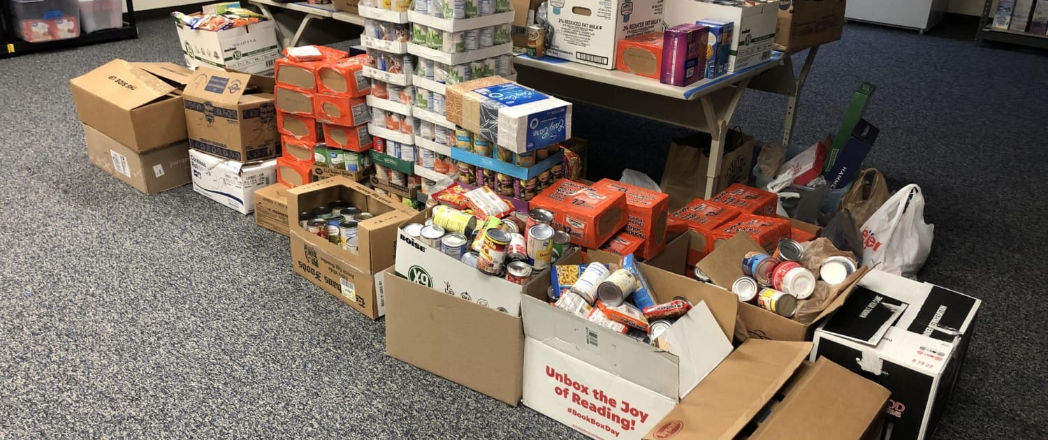 Morristown Elementary School food drive donations captured by the Morristown Junior-Senior High School, which CraneWerks participates in each year as an act of radical generosity.